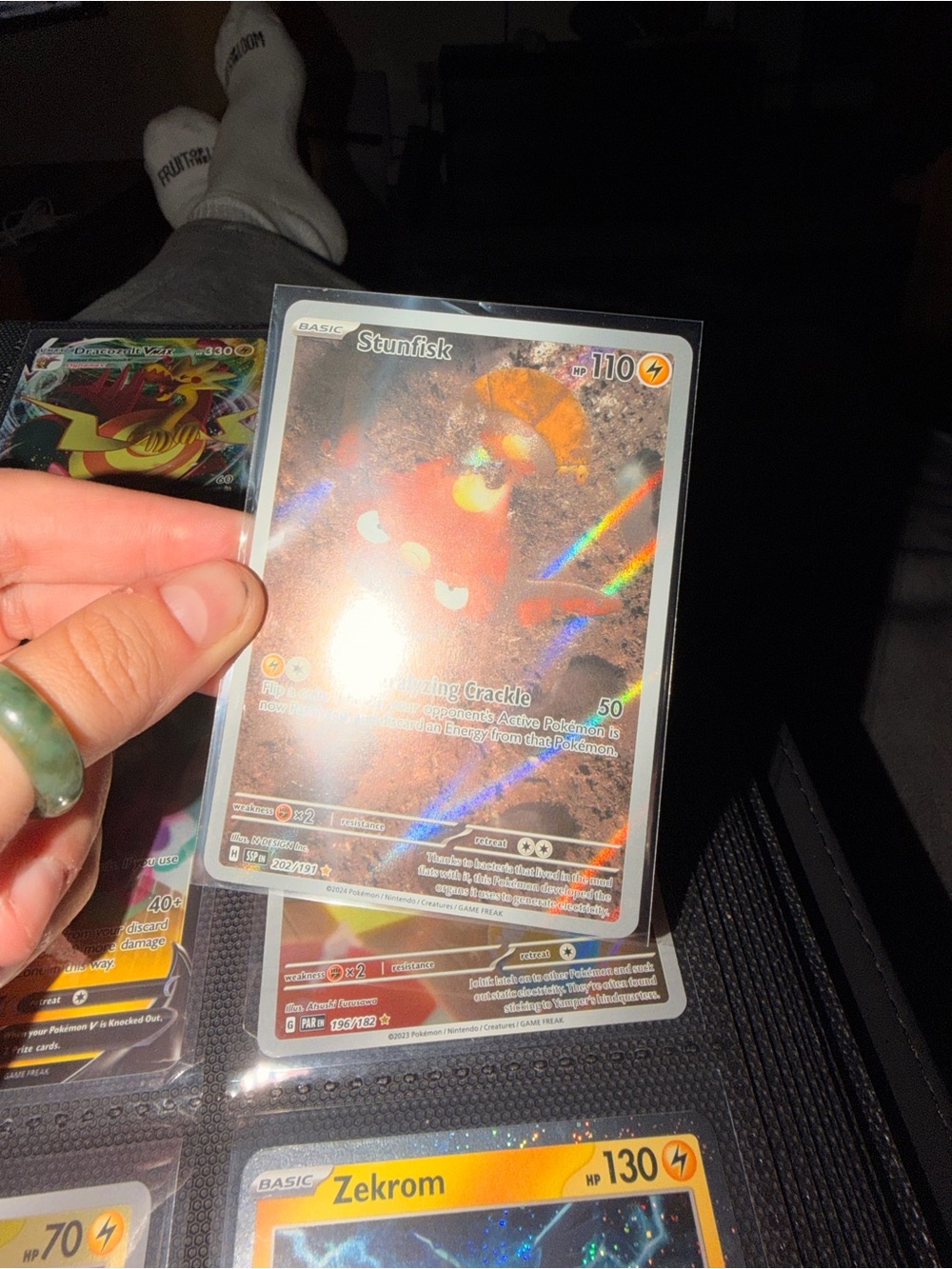 Pokemon Stunfisk Holo Card - Orange/Yellow Foil